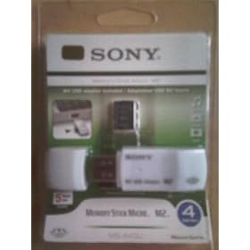 Sony 4gb Memory Stick Micro M2 with USB reader in retail packaging