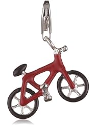 VINANI brand Germany 925 Sterling Silver Charm Pendant Bicycle red enameled HFR