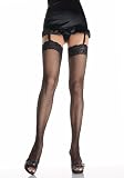 Fishnet Thigh High Nylon Stocking With 3-Inch Stretch Lace Top