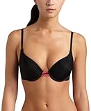 Lily of France Women's Extreme Push Up Bra #2131250,Black/Cherry Red,34A