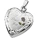 14K Three Tone Gold I Love You Heart Shaped Locket