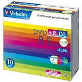 三菱化学メディア DVD+R DL 8.5GB PCデータ用 8倍速対応 10枚スリムケース入り ワイド印刷可能 DTR85HP10V1の画像