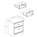 South Shore 9066060 Versa Weathered Oak 2-Drawer Nightstand