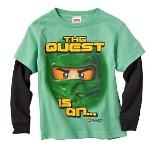 Lego Ninjago Lloyd The Green Ninja Boys Long Sleeved T-shirt Sizes 4-7