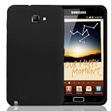【MniSuit】【Docomo】 Galaxy Note シリコン ケース　【カバー】 【アンチダスト】 全6色 ブラック