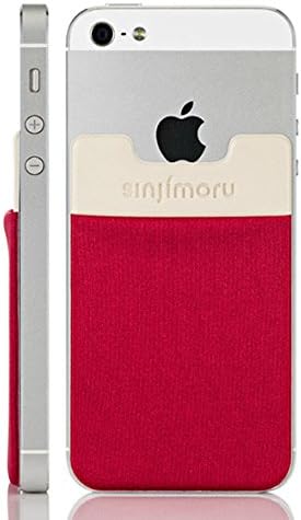 SINJIPOUCH B3 Stick-On Wallet making Your Smart phone turn into Wallet Case, Case with a Card Holder, Money Clip or Credit Card Case especially for iPhone 4 / 4s / 5 / 5s / 6 / 6 Plus, Galaxy S2 / S3 / S4 / S5, Galaxy Note 1 / 2 / 3 / 4, LG G2 / G3, HTC M8, iPod Touch , Sony Xperia. Sinji Pouch Basic 3 - Red