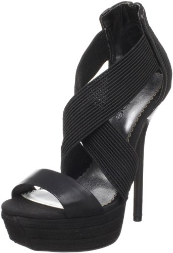 bebe Women's Natasha Platform Pump,Black,7.5 