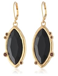 T Tahari "Project 9" Gold Colored Navette Drop Earrings