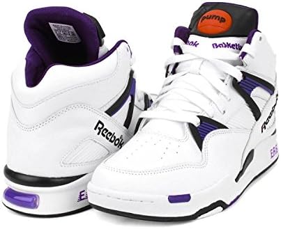 Reebok Men's Pump Omni Zone Basketball Shoe White/Purple 10