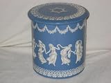 Vintage Blue & White Dancing Ladies Pattern - Biscuit Tin - Made In England
