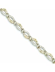 Genuine 14K Two-Tone Two Tone Diamond Bracelet 16 Grams Of Gold 100% Satisfaction Guaranteed.