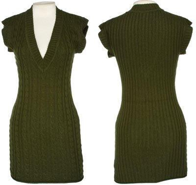 DEREK HEART Cable Knit Sweater Dress