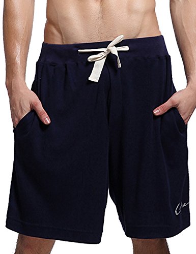 Godsen Men's Elastic Cotton Pocket Short Lounge Shorts