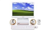 Hyrican SET00300 Desktop-PC (Intel Atom 230, 1,6GHz, 1GB RAM, 160GB HDD, shared VGA SiS672, DVD+- DL RW, XP Home)