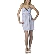 Moss Sup Co Blue Stripe Crossfront Strappy Tank Dress - M