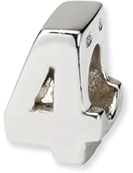 Sterling Silver Number 4 Charm Bead Fits Pandora Chamilia Biagi Bracelet