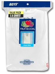 Fruit of the Loom Boy's 5 Pack A-shirt   #5P501B