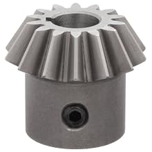 Boston Gear HL150YP Bevel Gear, 2:1 Ratio, 0.375" Bore, 14 Pitch, 14 Teeth, Steel