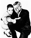 CARY GRANT & AUDREY HEPBURN - 10x8inch (25x20cm) B&W PHOTO