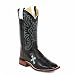 Women's Tony Lama Cowboy Boots Black Ol' Buck Leather 6.5C