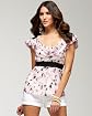 Silk Printed Ruffle Top Product Image
