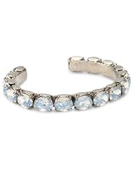 Sorrelli "Aegean Sea" Oval, Foiled, White Opal Narrow Cuff Bracelet
