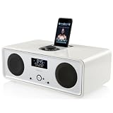 Vita Audio R2i Table Top Stereo. Integrated iPod Docking Station and DAB Tuner. Dream White finish.
