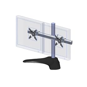 Ergotech Dual Horizontal LCD Monitor Arm Desk Stand (100-D16-B02) by Ergotech