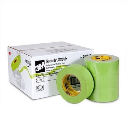 3M 26340 2'' Scotch Performance Masking Tape 233+ Green 1 Case/12 Rolls