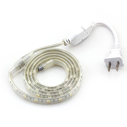 2 Meter Led Strip Light Rope Light Ac90-265v with 120pcs Led, 5050 Smd .Warm White .Ip65 Waterproof
