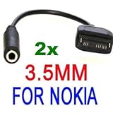 Neewer 2x 3.5MM Stereo/Audio headphones/earphones/earbuds Adaptor For Nokia ....