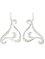 Devon Leigh "Bold Silver" Rhodium Dipped Multi-Shape Earrings