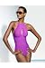Newport News Shape fx All-over control halter suit with drawstring neck