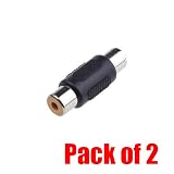 iMBAPrice® Plated RCA Female to RCA Female Coupler Adapter [2 Pack]