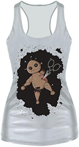 Aitada Women Summer Sleeveless Tank Tops Printed Vest Harajuku Camisole (One size, 184)