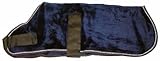 12" Navy Dog Coat Plush With Fur Lining