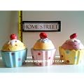 Cupcake Ceramic Trinket Box - Yellow Cupcakes