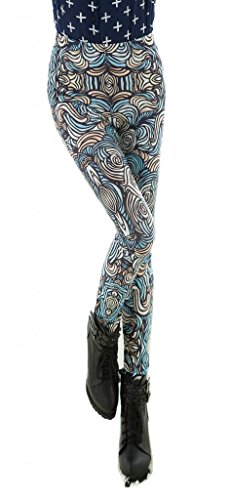 Sunnydate Women's Designed 3D Print Full length Sexy Stretch Leggings