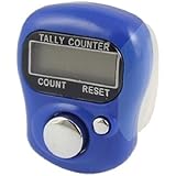 uxcell&reg; Adjustable Soft Band Royal Blue Housing Resettable Finger Counter