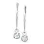 14k White Gold Dangle Lever Back Diamond Earrings (1/2 cttw, J-K Color, I2-I3 Clarity)