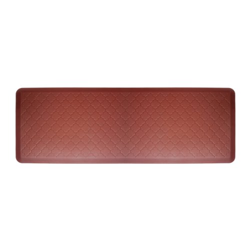 WellnessMats 72-inch by 24-inch Motif Mat, Trellis, Burgundy