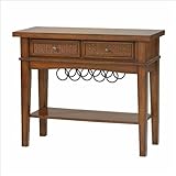 Powell Furniture Newport Sideboard Cabinet in Dark Brown Mahogany