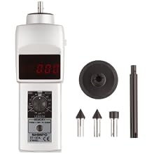 Shimpo DT-107A Handheld Tachometer with 6" Wheel, LED Display, +/-0.06rpm Accuracy, 0.10 - 25000rpm Range