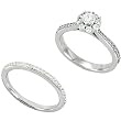 14K White Gold Diamond Wedding Set - 0.66 Ct.