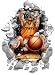 Oklahoma State Cowboys Wallcrasher Wall Decal - Basketball 2'