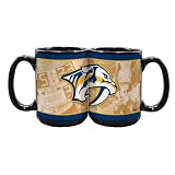 NHL Nashville Predators 15-Ounce Black Nostalgic Mug (2 Pack)