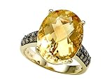 41IcXS5WZbL. SL160  8.44 cttw Genuine Citrine Ring by Effy Collection® in 14k Yellow Gold Size 7