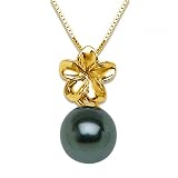 Tahitian Black Pearl Pendant in 14K Yellow Gold