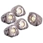 Master Craft Low-Voltage Outdoor Rock Light, Set of 5