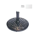 Meadow Decor Amazon Umbrella Stand - White Finish (50 Lb)